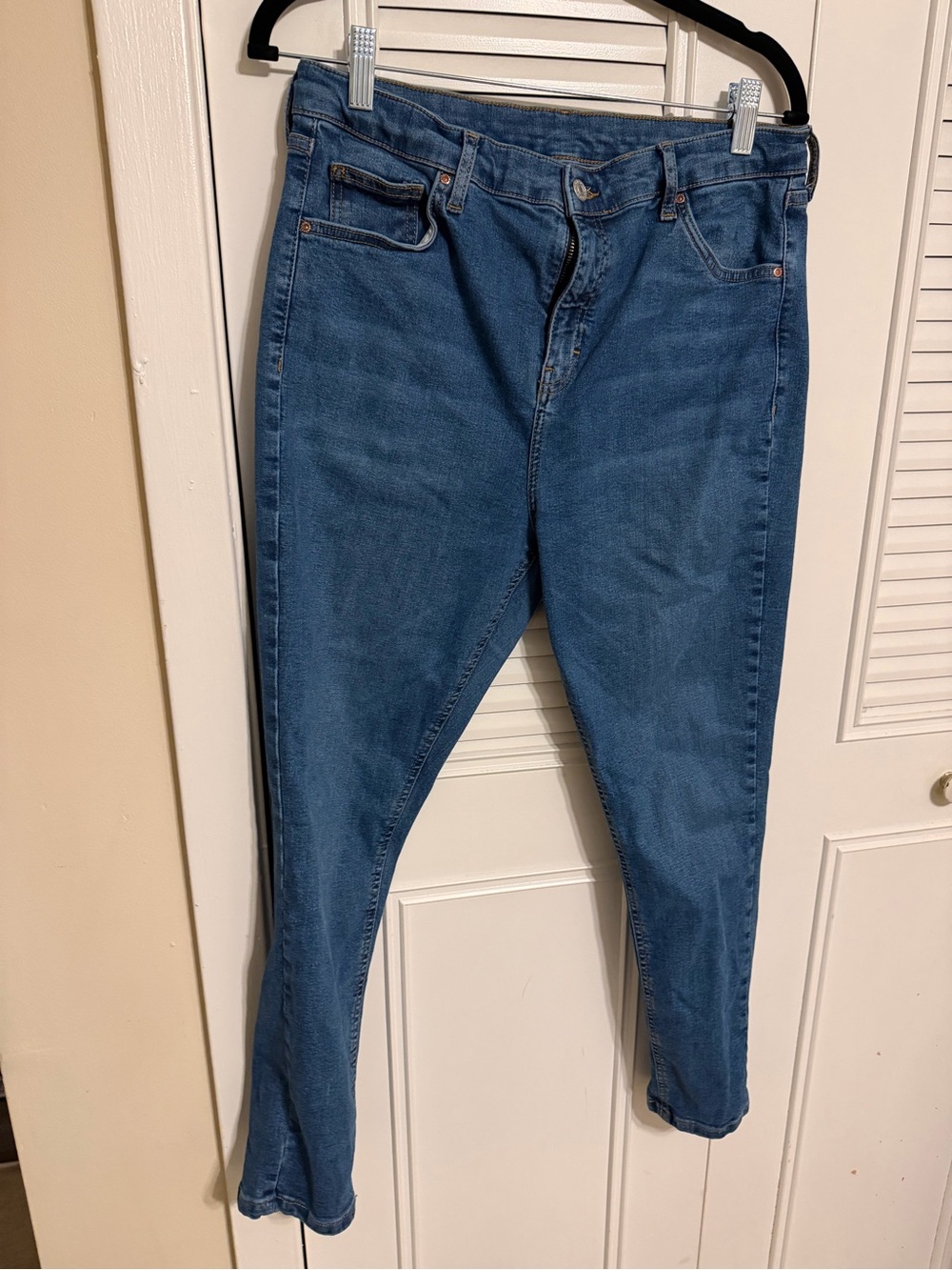 Topshop Jaime Skinny Jeans in Medium Blue Wash